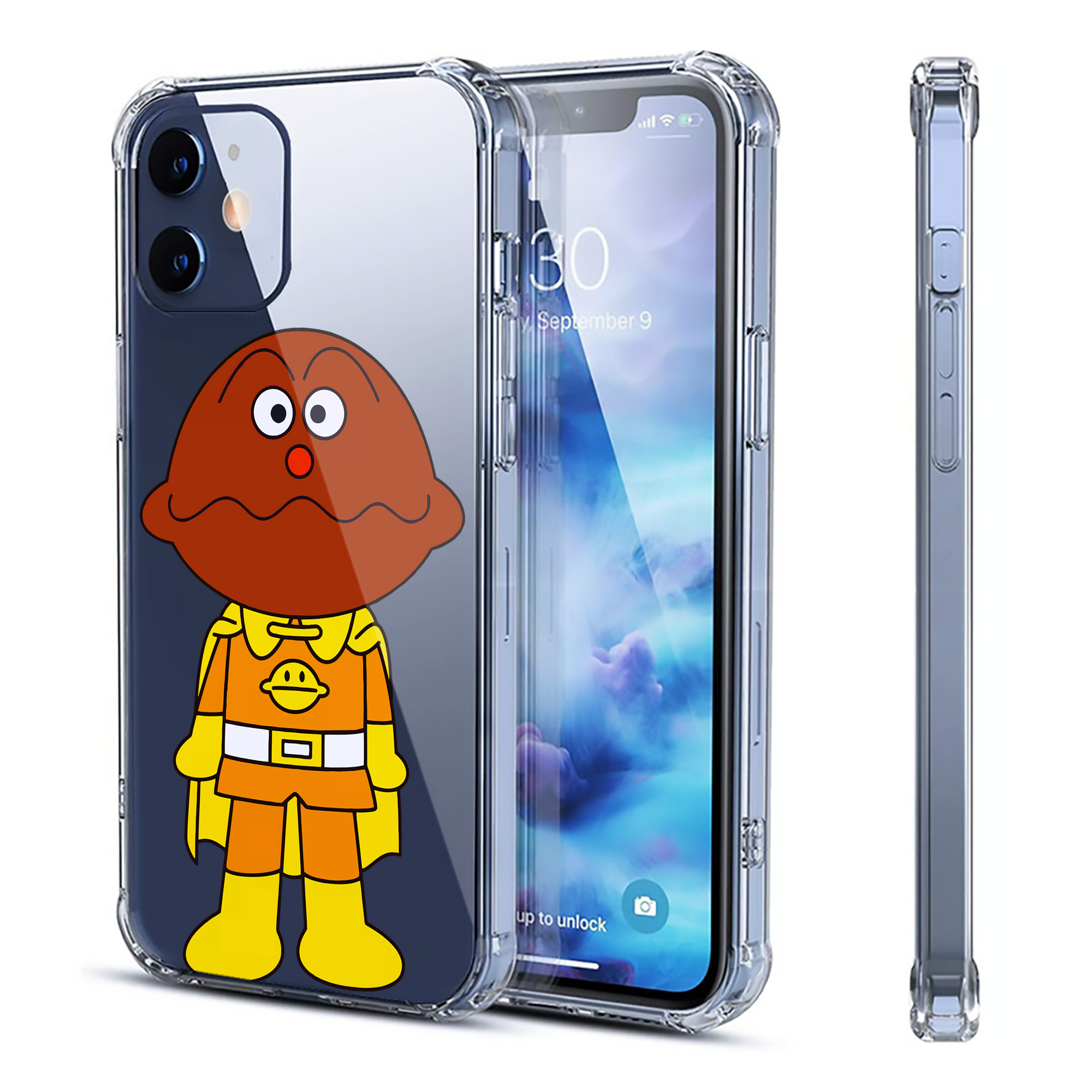 （画像用） アンパンマン Anpanman 【iPhone 12シリーズ対応】透明スマホケース（クリアソフトケース）